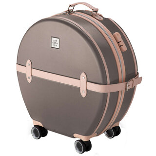 Винтажный круглый чемодан Semi Line на 49 литров Коричневый